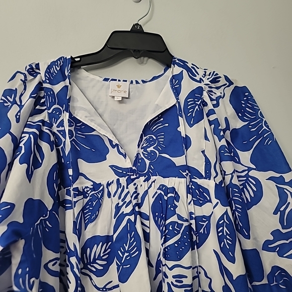 J.Marie Laken V-Neck Puff Sleeve Pullover Coordinating Tunic - Picture 8 of 10